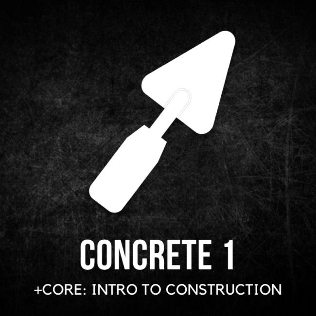 WMCI's Concrete 1 and CORE: Intro to the Construction Trades course.