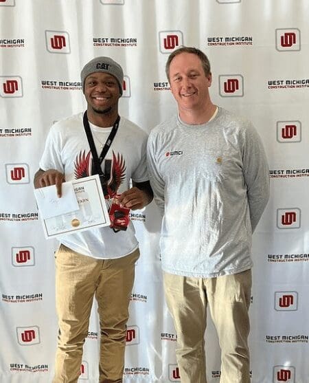 Young man graduating from WMCI with his certification