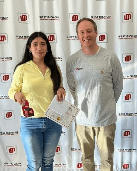 Young woman graduating from WMCI with his certification