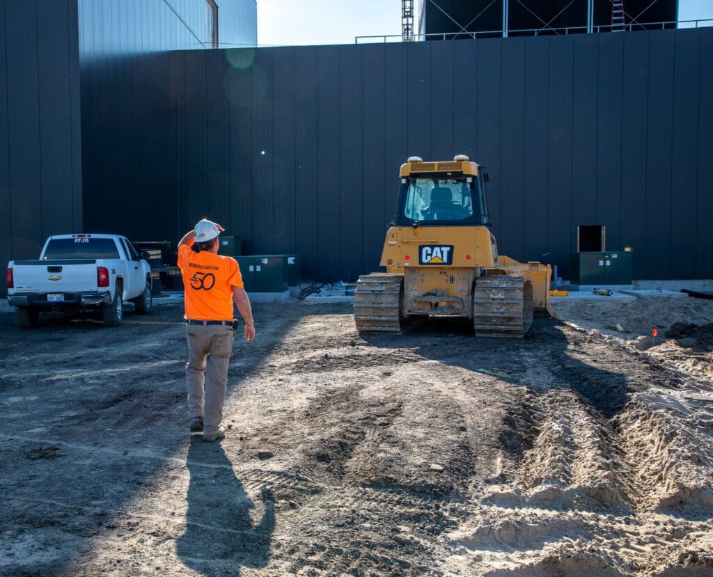 Clark Causely inspects a jobsite.