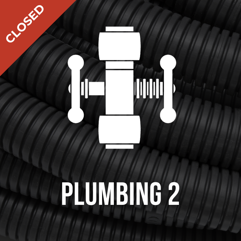 WMCI's Plumbing 2 course is now closed.