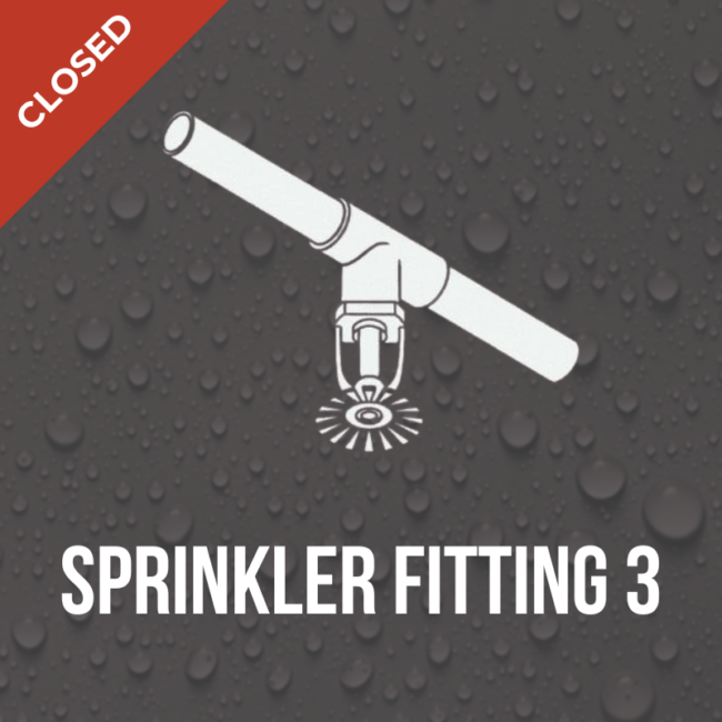 WMCI's Sprinkler Fitting 3 course is closed