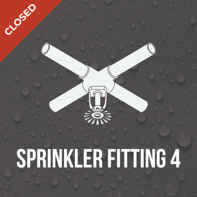WMCI's Sprinkler Fitting 4 course is closed