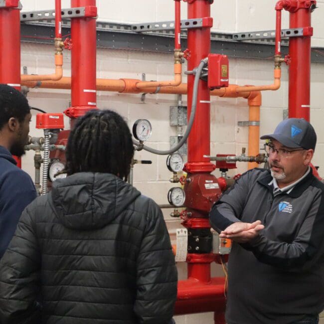 WMCI High School students tour the Vanguard Fire offices