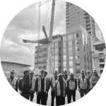 WMCI Students on a field trip to experience an active, commercial, construction jobsites.
