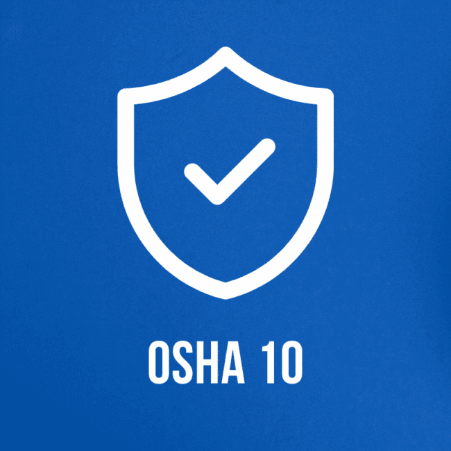 The OSHA 10 course taught through the West Michigan Construction Institute.