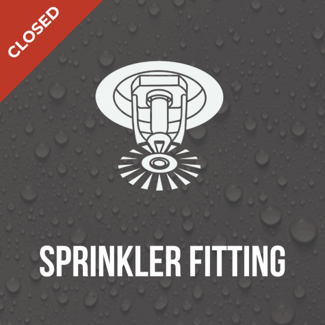 WMCI's Sprinkler Fitting 1 course is now closed.