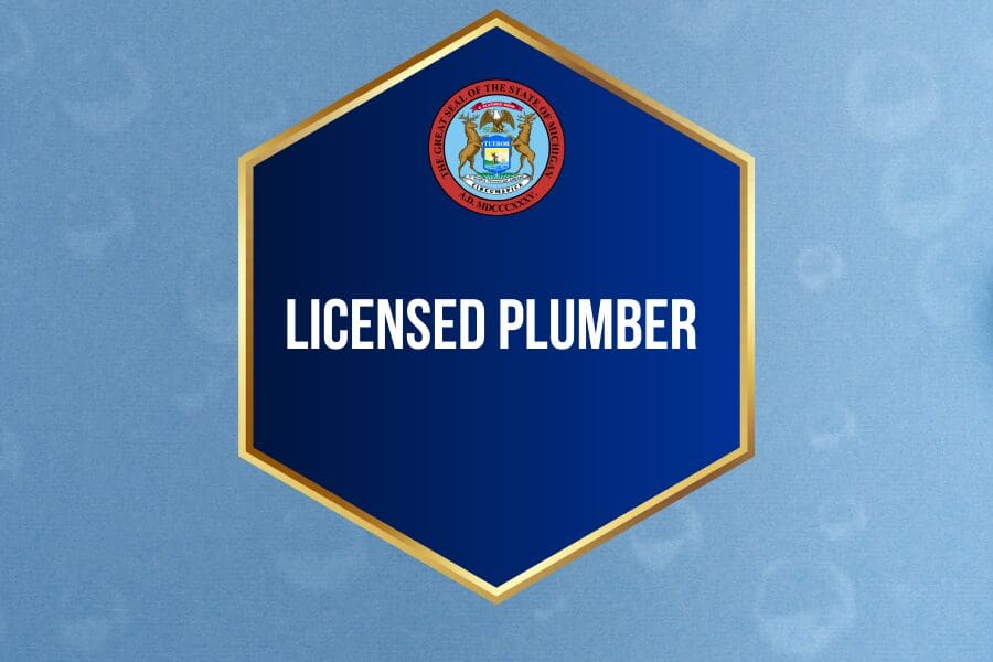 Decorative banner for WMCI's Michigan Plumber License Exam Prep