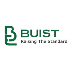 BUiST logo: green stylized B emblem beside the text 'BUiST' and the tagline 'Raising The Standard'.